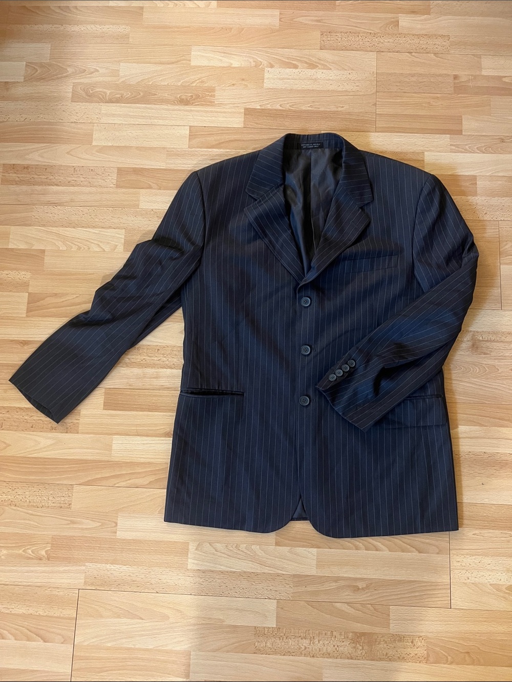 Men's Pinstripe Blazer - Classic Single-Breasted Jacket